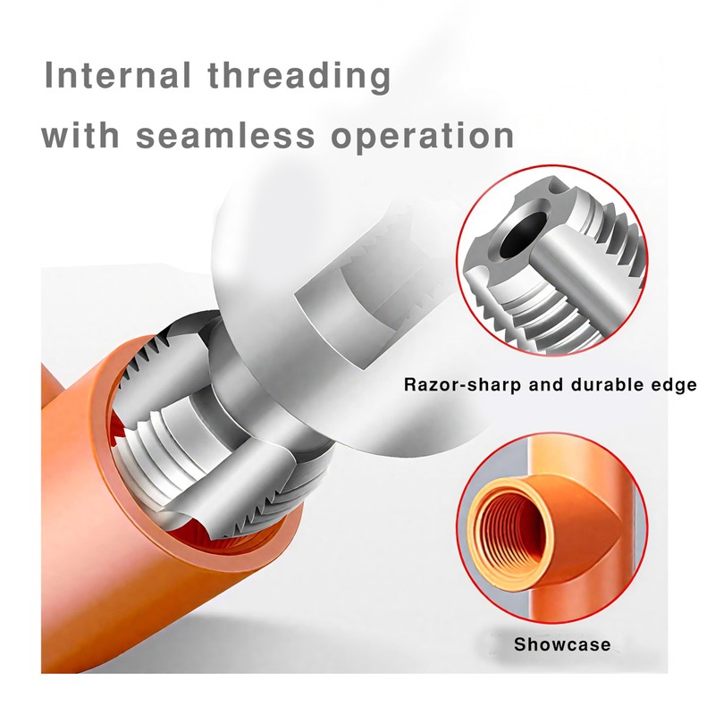 Gcoujrl Integrated Internal & External Pipe Threading Tool with Screw