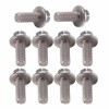 10pcs M6 Stainless Steel Flange Head Flange Head Screw Flange
