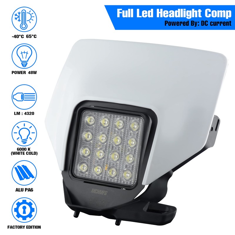 MCHMFG Dirtbike Headlight,LED Enduro Pit Bike Light Kit Universal For