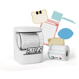 HPRT New 1 Label Printer, Label Writer, Heat-Sensitive, Portable, Compatible with Android/IOS Smartphones, Thermal Printer for Labels, Sticker Printer, Tepra, Label Maker, Bluetooth Connection,
