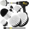 Holikme 8 Piece Drill Brush Attachment Set, Power Scrubber with