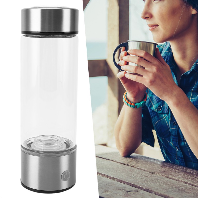 Hydrogen Water Bottle 450ml SPE PEM Technology 1300 to 1600ppb