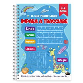 Finoly My First Book Graphotherapy - Children from 3 to 6 Years - Notebook Strokes and Prescriptions - Activities and Exercises Lines Shapes Labyrinths Drawings - Parenting (White)