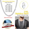 PROSTEEL Chain Necklace Men Jewelry 316L Stainless Steel 18Inch Collar