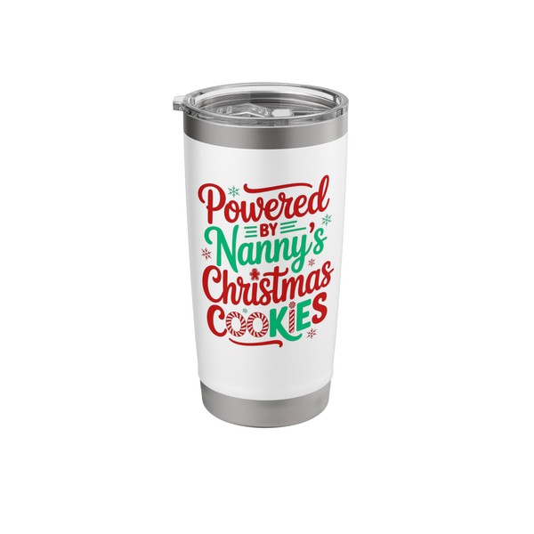 Powered By Nanny’s Cookies Funny Christmas Baking Stainless Steel Insulated