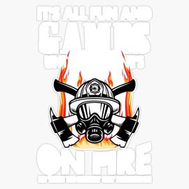 Funny Firefighters Gifts for Men Sticker Bumper Sticker Vinyl Decal 5"