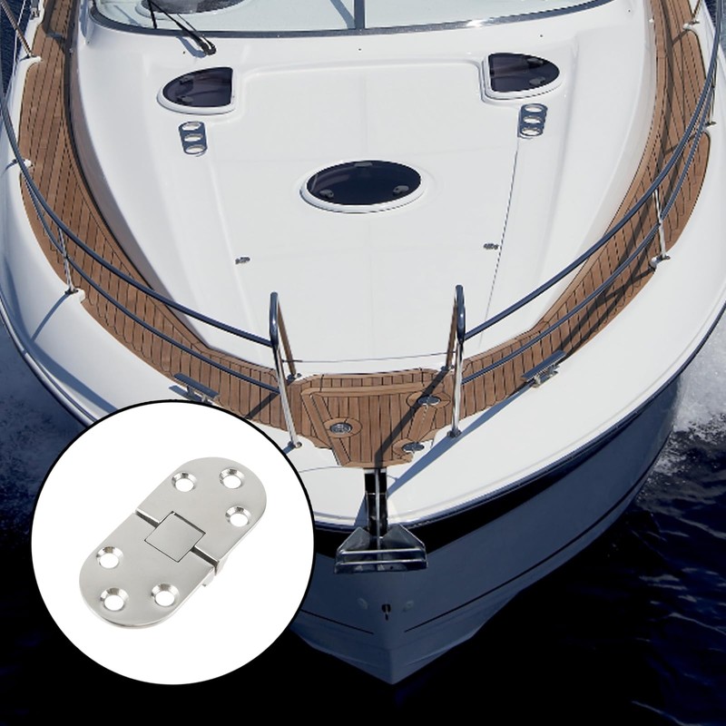 Semetall 4PCS Stainless Steel Boat Hinges,Butler Tray Hinge,Marine Grade Hatch