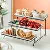 Gomakren 3 Tier Serving Stand 14 Inches Serving Platters Rectangular