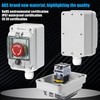 IP67 Button Switch Outdoor Waterproof Box Red Button Emergency Stop