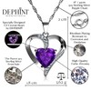 DEPHINI - Purple Heart Necklace - 925 Sterling Silver