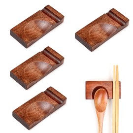Coollooda Chopsticks Rest, Stylish, Set of 4, Cutlery Rest, Chopstick Rest, Japanese Tableware, Wooden, Chopsticks Stand, Chopsticks Pillow, Tabletop, Accessories