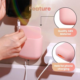 Desk Organiser, Wall Mounted Storage Box, Pen Organiser, Plastic Table Pen Holder Organiser, Office Organiser for Home School