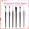 6 Piece Eyeliner Makeup Brush, Angled Eyeliner Concealer, Flat Thin