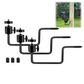 LEOSPABO Set of 3 Metal Wildlife Camera Mounts, 360° Swivelling Tree Screw for Hunting Camera, Surveillance Camera, Solar Panel, Action Cameras with 1/4 Inch Thread, Easy to Install and Compact