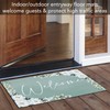 Counterart Floral Welcome Indoor/Outdoor Entryway Floor Mat Manufactured in The