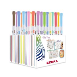 Zebra Mildliner Marcador Creativo De Doble Punta (Punta Cincel Y Punto Fino) Estuche 25 Piezas Multicolor.