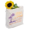 GOLRMC Beach Canvas Tote Bag Aesthetic, Reusable Grocery Shopping Bags,