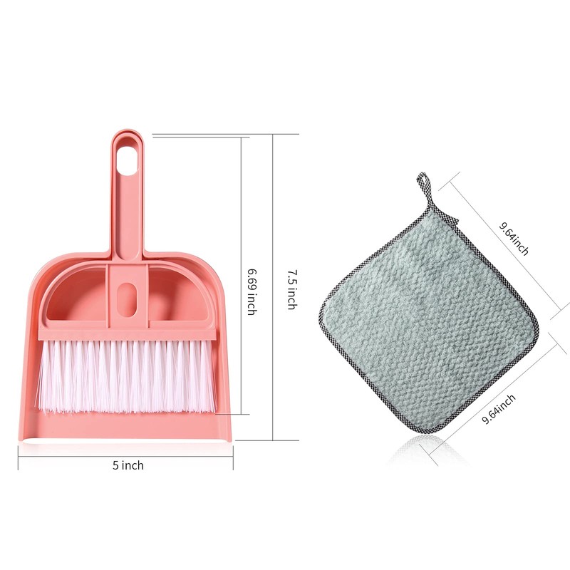 Lamoutor 3 Pack Mini Hand Broom and Dustpan Set Small