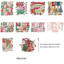 20pcs Iron Merry Christmas