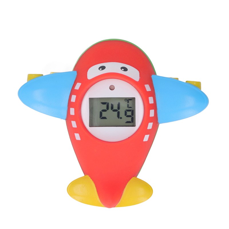 Baby Bath Thermometer IPX7 Waterproof Accurate Cartoon Airplane Shape Small
