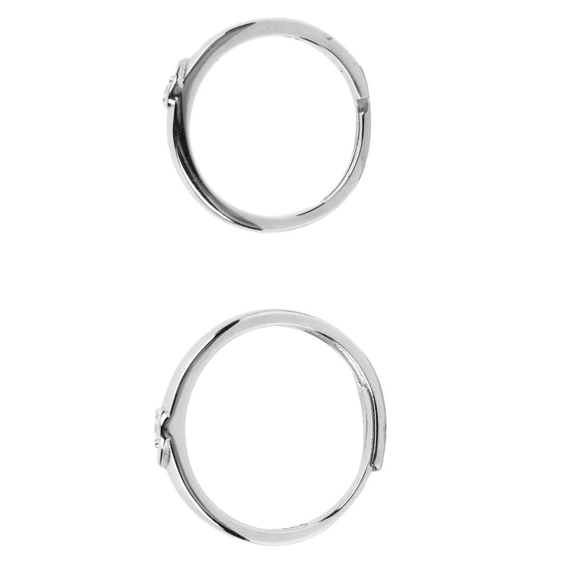1 Pair Couple Rings Silver Men Women Finger Ring Accessory
