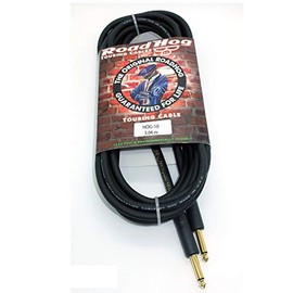 Cable para Instrumento HOG Conectores Plug 1/4 Neutrik Dorados, Cable Calibre 20, Cubierta Flexible Negro Mate y Termo Contráctil Negro. (10)