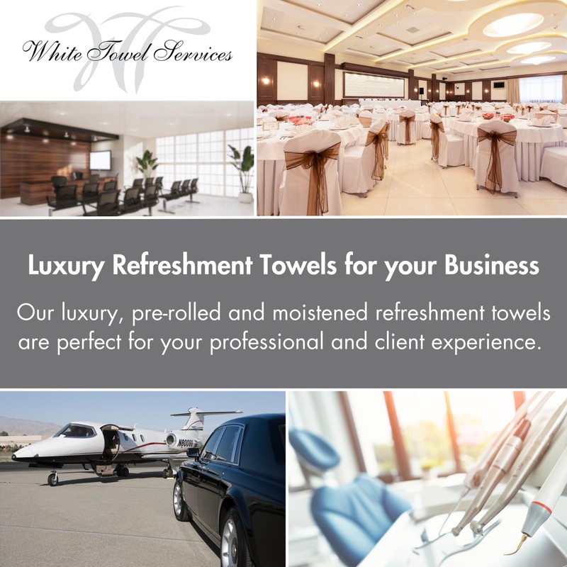 WT WHITE TOWEL SERVICES 9"x 9"inch Moist Cotton Towel Individually