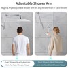 19 Inch Shower Head Extension Arm, Upgrade Flexible Height &