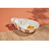 Mud Pie Terracotta Chip & Dip Platter, White, 7" X