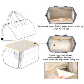 CURMIO Breast Pump Bag Backpack Compatible for Spectra S1, S2, Medela, Pumping Tote with Compartment for Cooler Bag, with Padded Laptop Sleeve for Working Moms, Gray