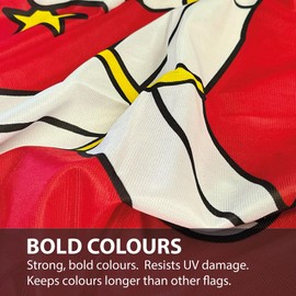 NWFlags Outdoor Heavy Isle of Man Flag 5ft x 3ft 110d Knitted Polyester Suitable for Flagpoles