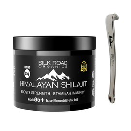 SILK ROAD ORGANICS Premium Himalayan Shilajit Soft Resin 35g - 85+ Trace Minerals for Stamina, Focus & Wellness - Natural - Weight: 35g