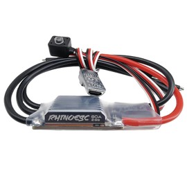 RhinoESC AM32 VE80A Crawler ESC 2-8S BEC 5.2-8.2V Brushless ESC for 1/8 1/10 Scale Crawler Car Axial SCX10 Traxxas TRX-4 TRX-6 (Crawler ESC VE80A)
