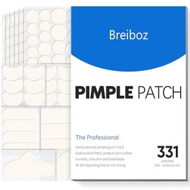 Breiboz- Parches para espinillas grandes para la cara, parches para el acn, parches para espinillas, parche hidrocoloide para espinillas invisible de 