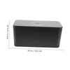 LABRIMP Cable Management Box Organizer Black Plastic Storage Case for
