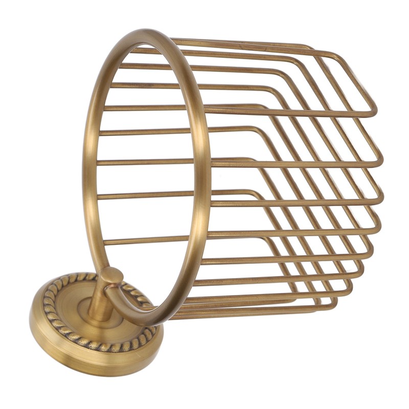 Hollow Out Toilet Paper Holder Antique Rust Proof Wall Mounted
