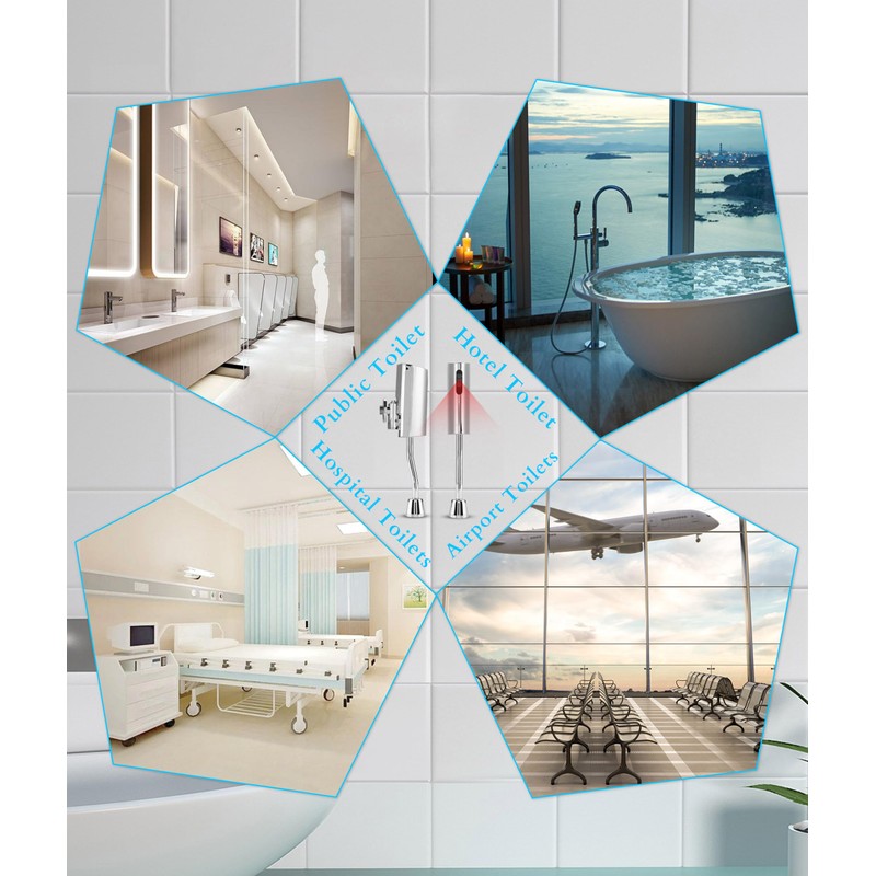 Gugxiom Automatic Sensor Urinal Valve, Bathroom Toilet Urinal Valve Set,