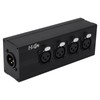 HiCHN 3Pin XLR 1 Male to 4 Female Splitter Converter,