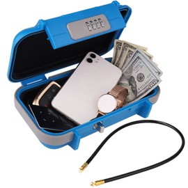 NBYT portable safe, money box, beach safe, beach valuables safe, code changeable, detachable wire rope, waterproof and anti-theft, used in hotels, sports venues, travel and vacation