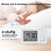 CHEREEKI Projection Alarm Clock, Alarm Clock with Indoor Temperature, 4