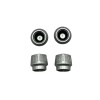 MINI Cooper Emblem Logo Silver Tire Valve Stem Caps Set