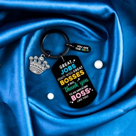 Best Boss Gift Bosses Day Gifts for Women Men Funny Boss Lady Manager Appreciation Farewell Gift Idea Cool Birthday Christmas Thank You Keychain for Bosses Male Female Coworkers Colleagues Employees