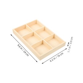 Zerodeko Wooden Storage Divider Box with Compartments Stylish Organizer for Home Office and Kitchen for Crayons Stationery and Items Compact Design for Easy Desktop Display