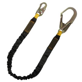 Madaco Roof Construction Fall Protection Heavy Duty Industrial Safety Internal Shock Absorbing 4FT Snap Rebar Hook Lanyard ANSI OSHA L-613-18-HS-4