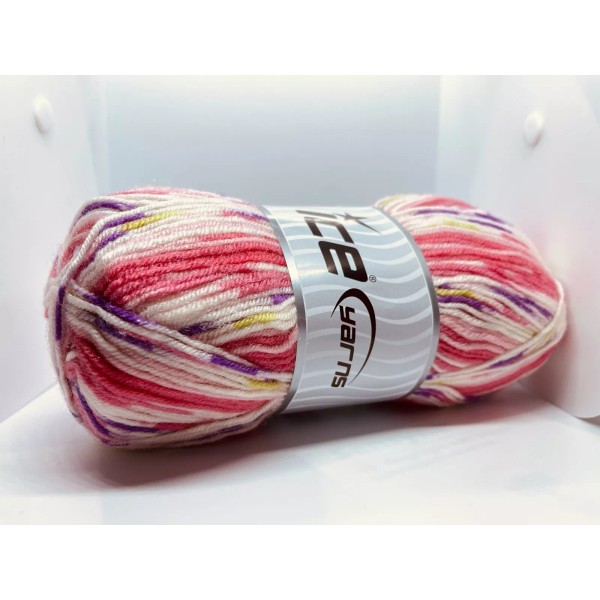 Ice Pink White Green DK Design Ice 58390 Acrylic Wool