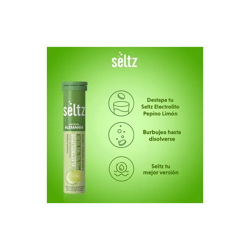 Electrolitos Eferv. 3 Pack Sabor Pepino Limón