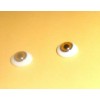 DOLL EYES - GLASS FLAT OVAL - 16MM - HAZEL