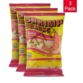 Marco Polo Shrimp Snacks Cheese Flavor, Net Wt: 2.5oz(71g) 3 Pack