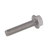 BOZONLI Flanged Hex Bolt (Fully Threaded Setscrew), Stainless Steel Flange