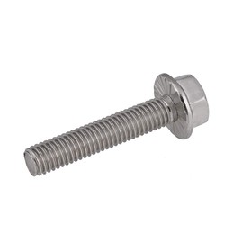 BOZONLI Flanged Hex Bolt (Fully Threaded Setscrew), Stainless Steel Flange Hexagon Screws, M6×10mm,10 pcs